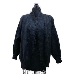 VINTAGE black mohair jacket